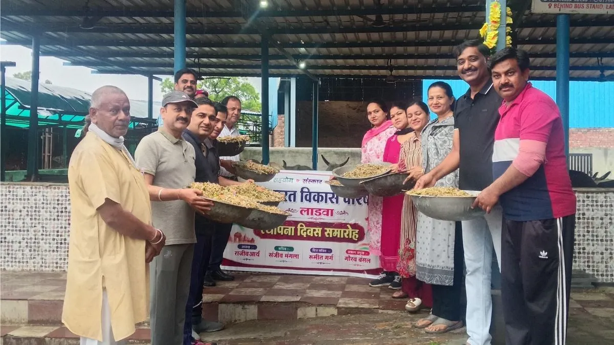 Ladwa News: भारत विकास परिषद ने अनूठे ढंग से मनाया स्थापना दिवस, गौ-ग्रास सेवा कर दिया राष्ट्र निर्माण का संदेश