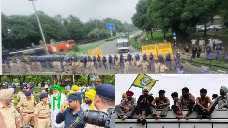 Chandigarh Farmers Protest: चंडीगढ़ में किसानों का प्रदर्शन, ट्रेड डील और भूमि पूलिंग नीति के विरोध में मटका चौक तक निकला रोष मार्च