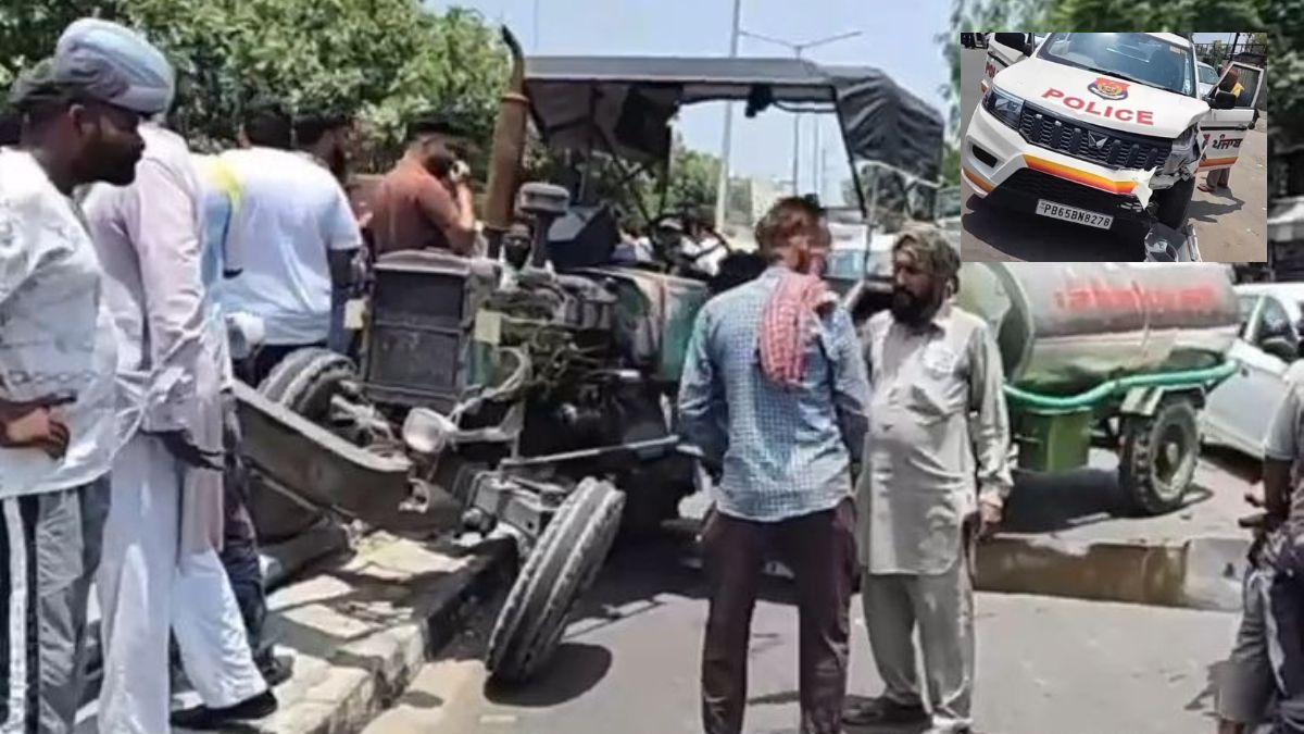 Firozpur News: फिरोजपुर में डायल-112 पुलिस वाहन से टकराया पानी के टैंकर वाला ट्रैक्टर, कई वाहन क्षतिग्रस्त, चालक फरार