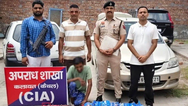 Kaithal News: कैथल चोरी की होंडा सिटी कार और 30 बैटरियों के साथ शातिर चोर गिरफ्तार