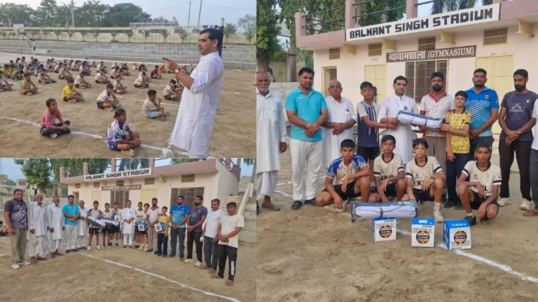 Dhand News: कौल में खिलाड़ियों की मदद को आगे आए मास्टर कृष्ण कौल, अपने खर्च से बांटी वॉलीबॉल सामग्री