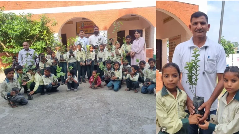 Nilokheri News: प्राथमिक स्कूल जटपुरा में रोपे गए पौधे, सरपंच बोले- ‘जनभागीदारी से बचाएंगे पर्यावरण’