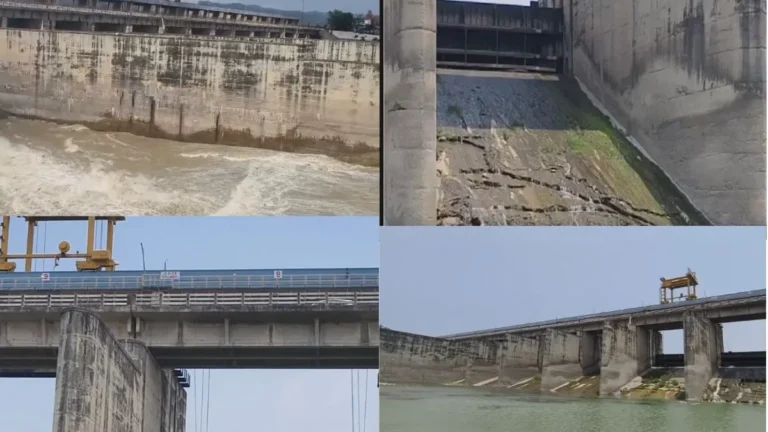 Hathnikund Barrage Yamunanagar: हथनीकुंड बैराज पर मंडराया खतरा, क्षतिग्रस्त रैंप से बाहर आए सरिए, टेंडर में भारी ढिलाई