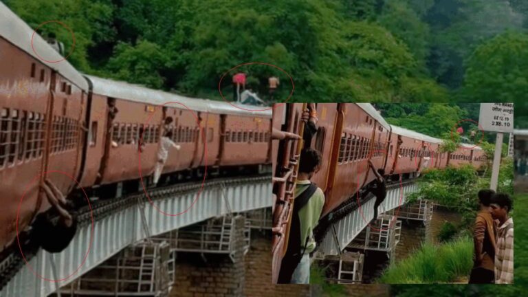 Train Stunt Video: पाली में चलती ट्रेन पर युवकों का जानलेवा स्टंट, दरवाजों पर लटकने के वीडियो वायरल, रेलवे ने FIR के दिए निर्देश