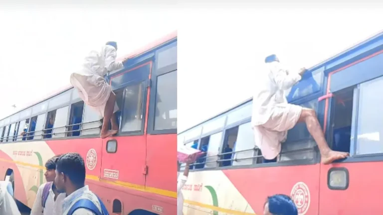 Viral Video: बस में सीट के लिए बुजुर्ग ने दिखाई ‘स्पाइडरमैन’ वाली फुर्ती, खिड़की से मारी सीधी एंट्री