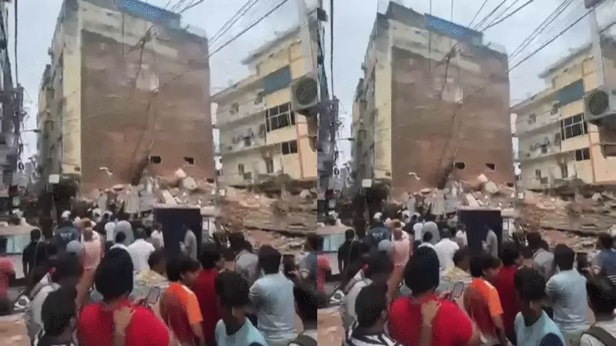 Delhi Building Collapse: सत्य निकेतन में गिरी 6 मंजिला छात्र PG की इमारत, मलबे में फंसे कई छात्र