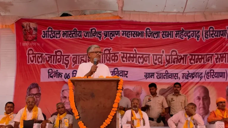 Mahendragarh : महापुरुषों की जयंती मनाने से समाज में आती है एकजुटता और प्रेरणा – पूर्व सांसद रामचंद्र जांगड़ा