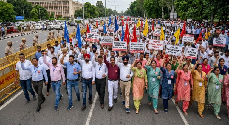 Punjab Government Employees Strike : पंजाब में कल सामूहिक छुट्टी पर मिनिस्टीरियल स्टाफ, क्लेरिकल काम काज ठप रहेंगे