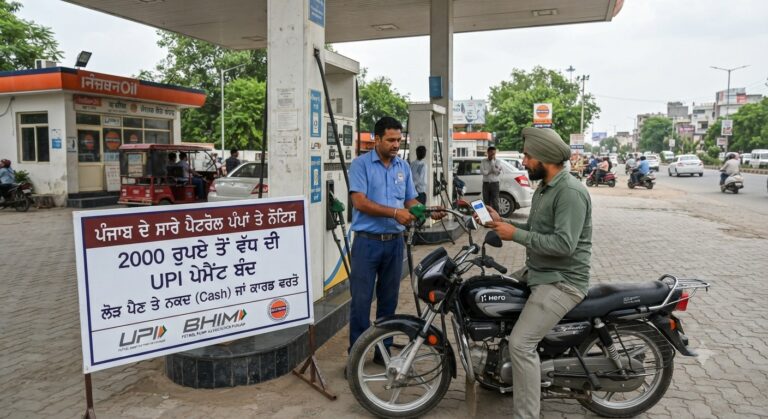 Punjab Petrol Pump UPI Payment : पंजाब के पेट्रोल पंपों पर बंद हो सकती है 2000 से ज्यादा की UPI पेमेंट