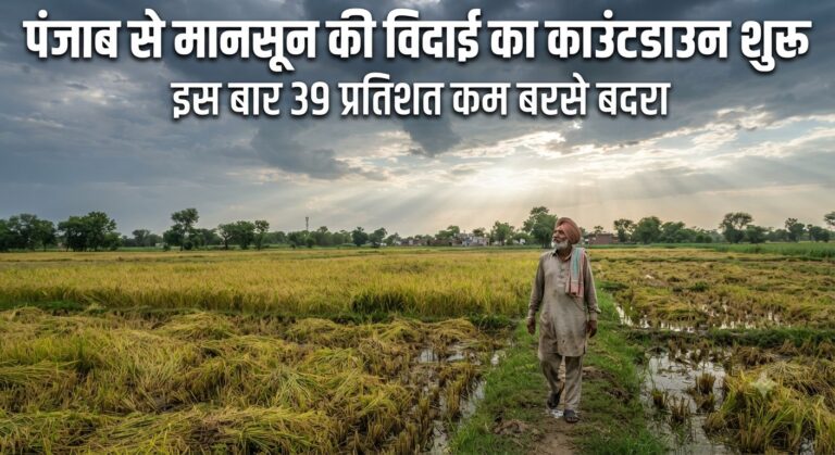 Punjab Weather Update : पंजाब से मानसून की विदाई का काउंटडाउन शुरू, इस बार 39 प्रतिशत कम बरसे बदरा