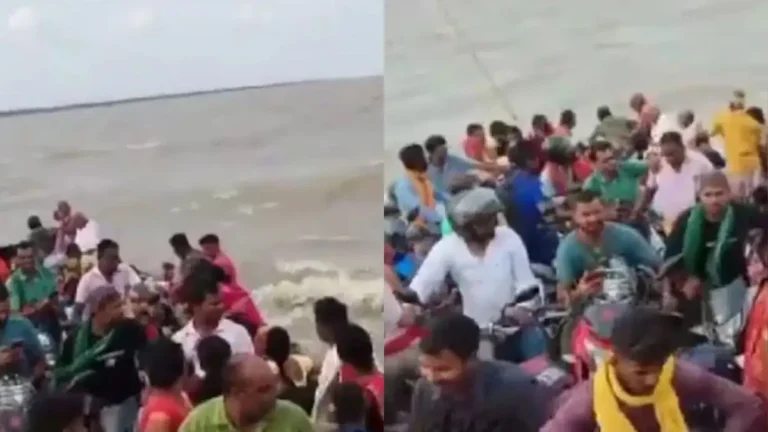 Viral Video Bihar: बिहार में गंगा की लहरों पर खौफनाक सफर, डगमगाती नाव में ठूंस दिए लोग और दर्जनों बाइक, वीडियो वायरल