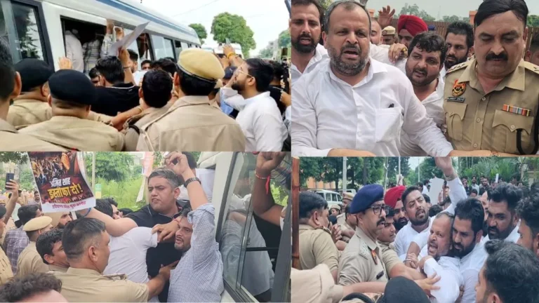 Yamunanagar News: यमुनानगर में सड़कों पर उतरी कांग्रेस, पुलिस और कार्यकर्ताओं के बीच भारी धक्का-मुक्की