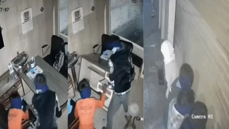 Ambala City theft: सीसीटीवी में कैद हुई अंबाला में चोरी की लाइव फुटेज, ईंट से दराज तोड़कर भागे चोर