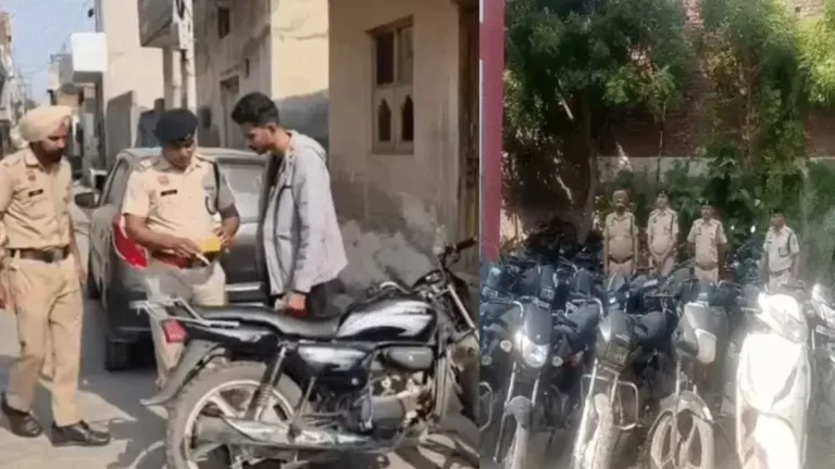 Ambala Police action: अंबाला की डेहा कॉलोनी में पुलिस का बड़ा एक्शन, 52 दोपहिया वाहन इंपाउंड, 4 निकले चोरी के