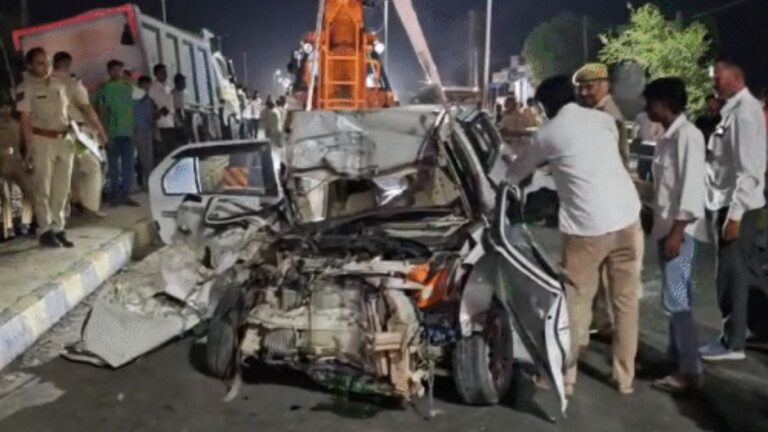 राजस्थान में भीषण सड़क हादसा, कार के डंपर से भिड़ने से खुली जेल लौट रहे 2 कैदियों की मौत