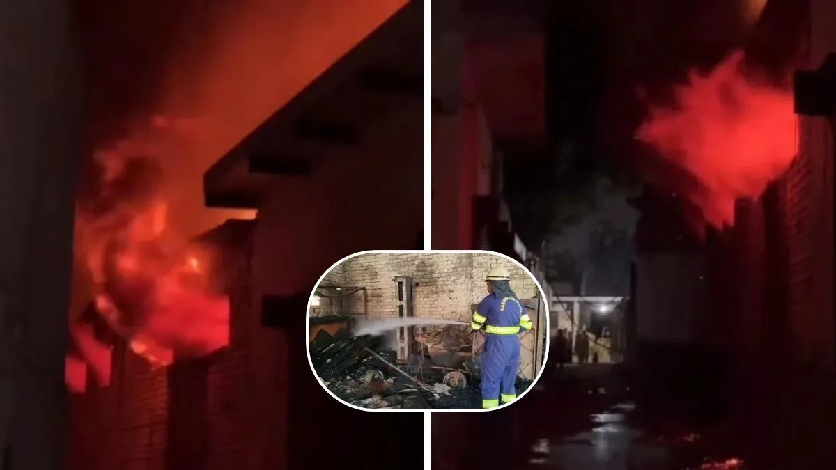 Bhiwani fire news: भिवानी में नया बाजार के फर्नीचर शोरूम में लगी आग, 13 गाड़ियों ने 6 घंटे में पाया काबू