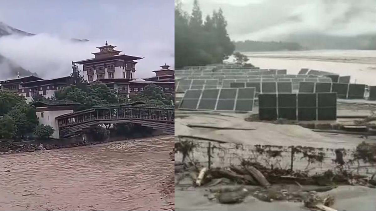 Bhutan flood भूटान में ग्लेशियर झील फटने से बाढ़, गासा का मशहूर हॉट स्प्रिंग बहा; बंगाल-असम में अलर्ट