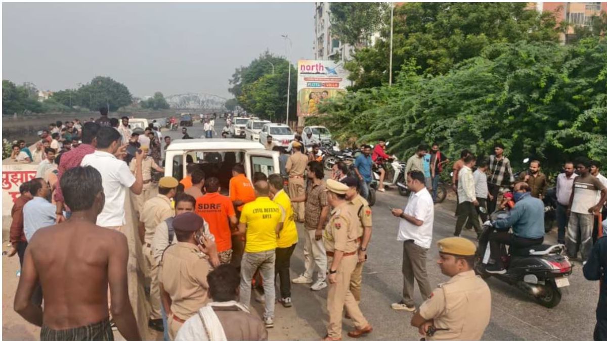 Kota boat accident कोटा में दुर्गा प्रतिमा विसर्जन के दौरान नाव पलटी, दो युवकों के शव मिले; दो की तलाश जारी