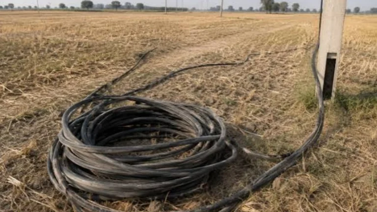 Narnaul News: नारनौल के गांव मांदी में खेतों में चोरों का आतंक, ट्यूबवेल की केबल और पंपसेट चोरी होने से किसान परेशान, पुलिस गश्त बढ़ाने की मांग