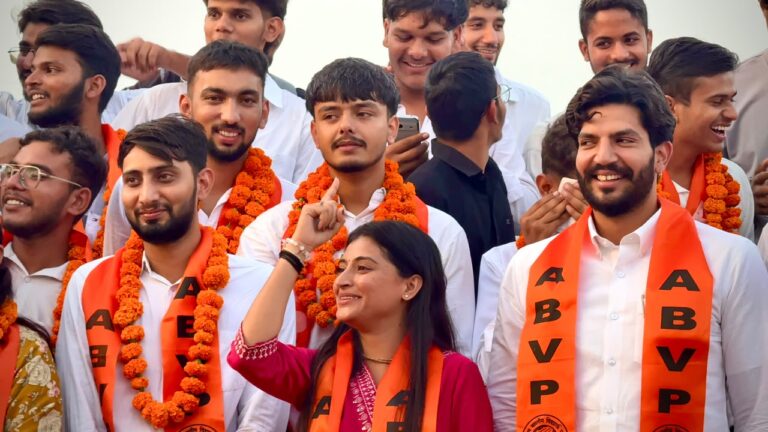 Narnaul: हरियाणा केंद्रीय विश्वविद्यालय में ABVP की 34 में से 33 विभागों में जीत