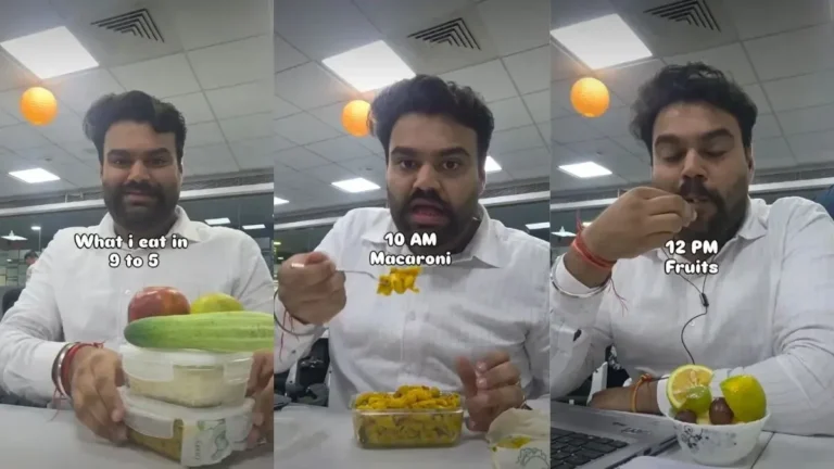 Viral Office Food Video: ऑफिस में हर घंटे खाने वाले शख्स का वीडियो वायरल, 9 बार टिफिन खोलते देख चकराए यूजर्स का सिर
