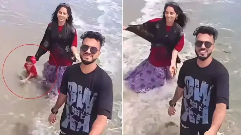 Viral Video Child Drowning: रील बनाने में मग्न थे मम्मी-पापा, समंदर की लहरों में बहने लगी बच्ची; शॉकिंग वीडियो वायरल